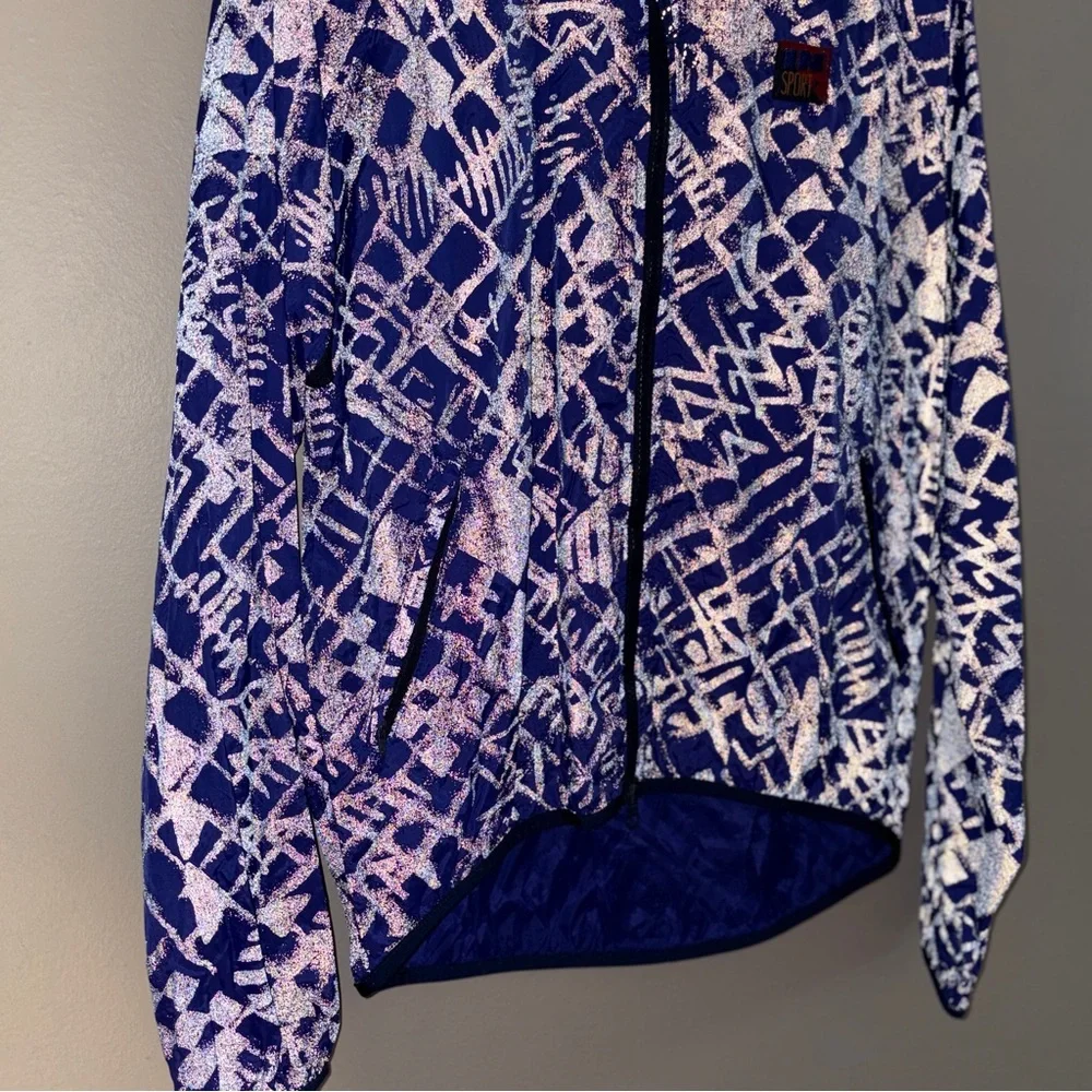 Vintage InSport High-Visibility Blue Reflective Running Jacket – Size Medium EUC - Picture 8 of 14
